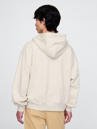 Tung hoodie med dragkedja