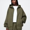 Tung hoodie med dragkedja