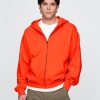 Tung hoodie med dragkedja