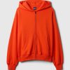 Tung hoodie med dragkedja