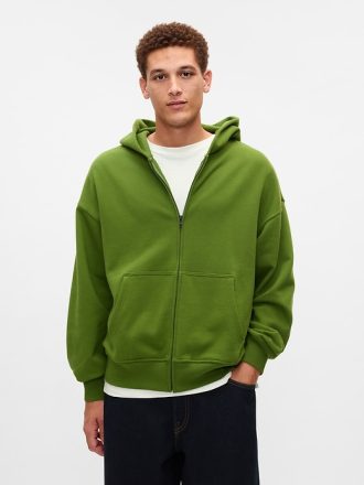 Tung hoodie med dragkedja