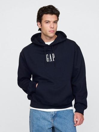 Tung överdimensionerad hoodie med logotyp