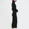 Turtleneck Rib Midi Sweater Dress