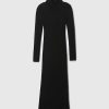 Turtleneck Rib Midi Sweater Dress