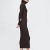 Turtleneck Rib Midi Sweater Dress