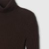 Turtleneck Rib Midi Sweater Dress