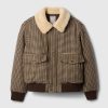 Ullblandning Houndstooth Bomberjacka