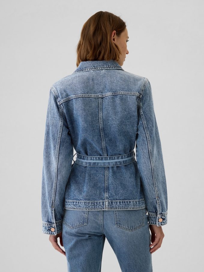 Ultrasoft jeansjacka med bälte
