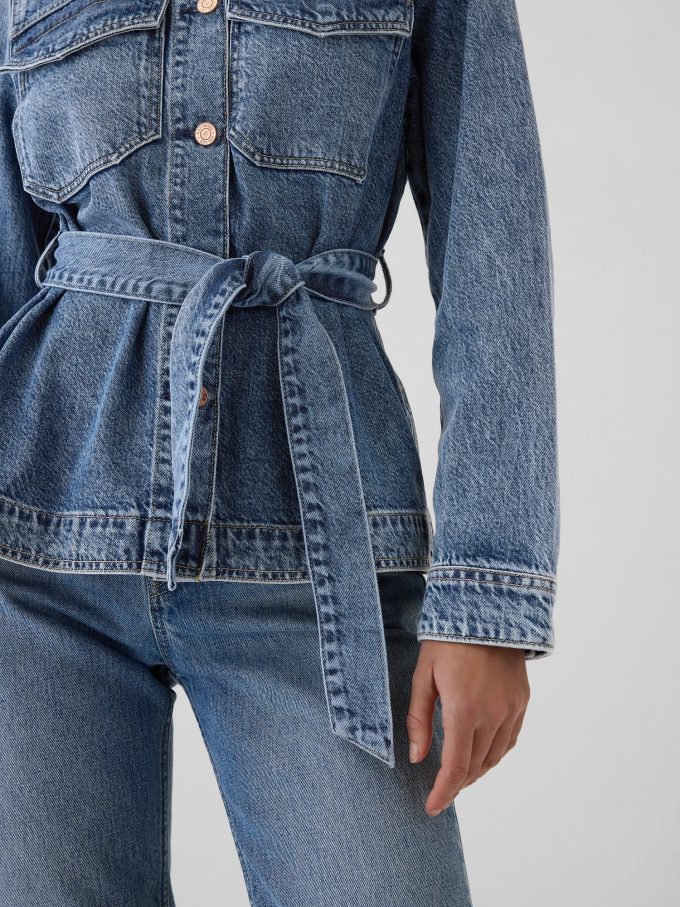 Ultrasoft jeansjacka med bälte