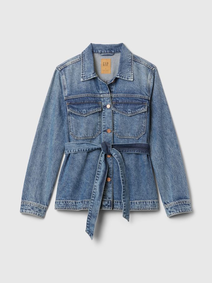 Ultrasoft jeansjacka med bälte