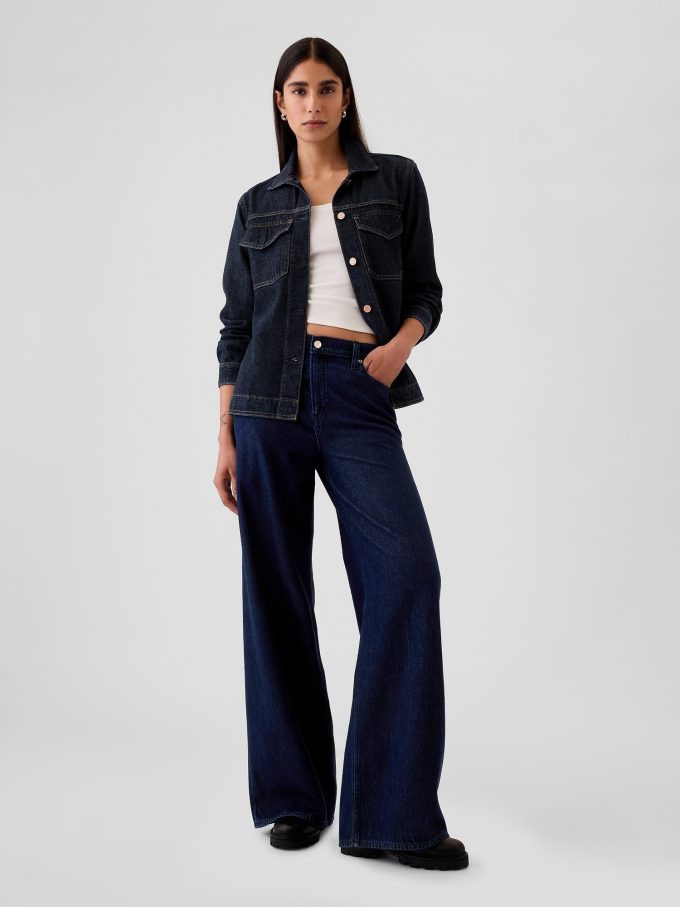 Ultrasoft jeansjacka med bälte