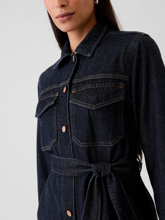 Ultrasoft jeansjacka med bälte