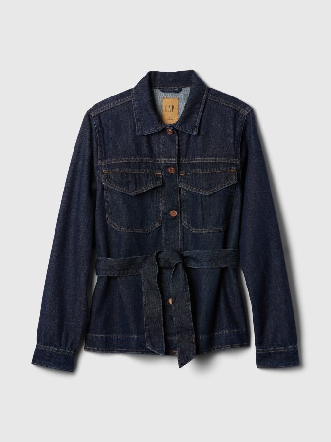 Ultrasoft jeansjacka med bälte
