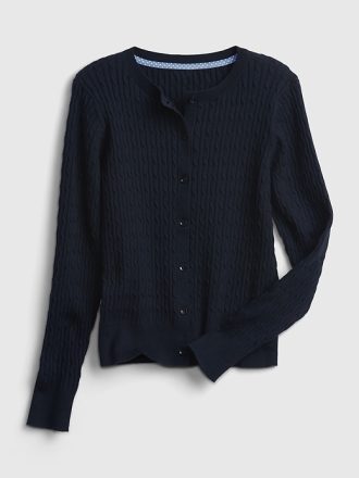 Uniform cardigan i ekologisk bomull för barn