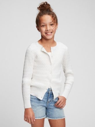 Uniform cardigan i ekologisk bomull för barn