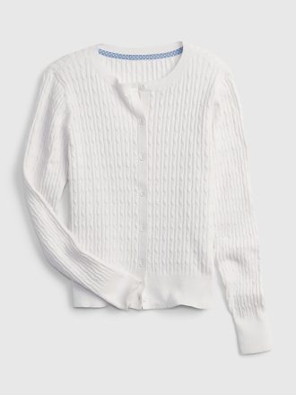 Uniform cardigan i ekologisk bomull för barn