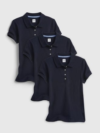Uniform pikétröja för barn (3-pack)