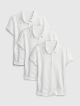 Uniform pikétröja för barn (3-pack)