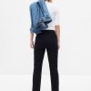 Uppnosiga raka jeans med hög höjd