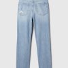 Uppnosiga raka jeans med hög höjd