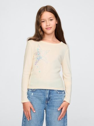 Utsmyckad grafisk T-shirt för barn