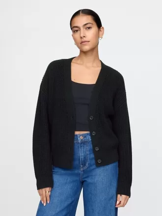 V-ringad cardigan