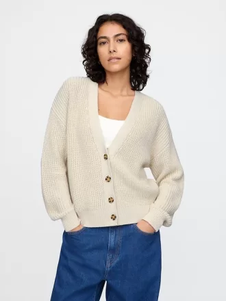 V-ringad cardigan