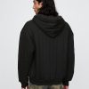 Våffelfodrad hoodie med dragkedja