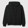 Våffelfodrad hoodie med dragkedja
