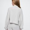 Våffelstickad Mockneck-topp för barn