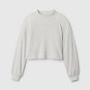 Våffelstickad Mockneck-topp för barn
