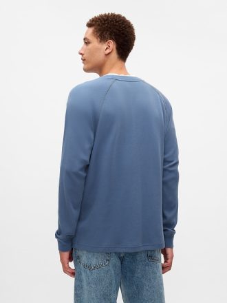 Våffelstickad Raglan T-shirt