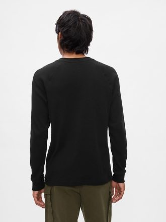 Våffelstickad Raglan T-shirt