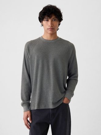 Våffelstickad Raglan T-shirt