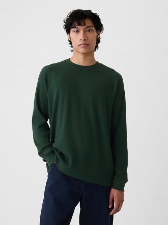 Våffelstickad Raglan T-shirt