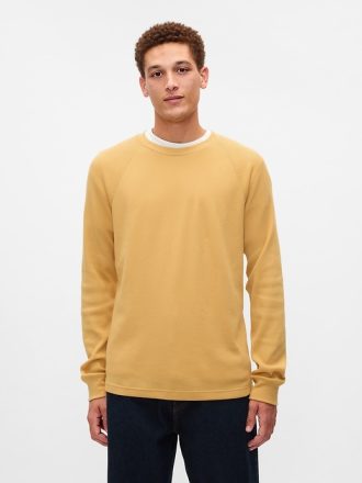 Våffelstickad Raglan T-shirt