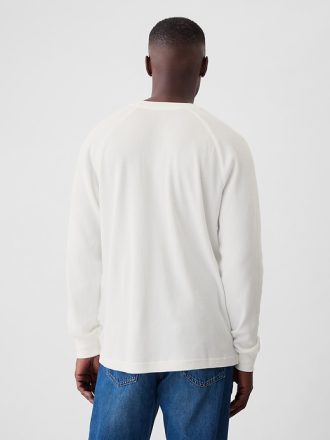 Våffelstickad Raglan T-shirt