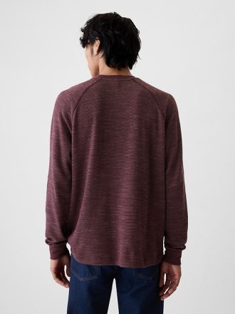 Våffelstickad Raglan T-shirt