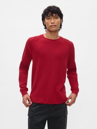 Våffelstickad Raglan T-shirt