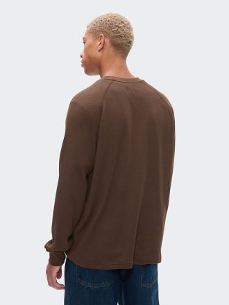 Våffelstickad Raglan T-shirt
