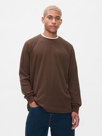Våffelstickad Raglan T-shirt