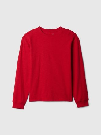 Våffelstickad T-shirt för barn