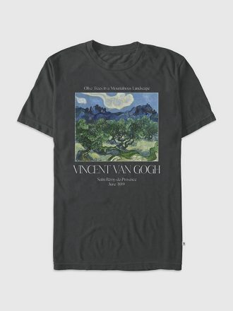 Van Gogh olivträd grafisk T-shirt