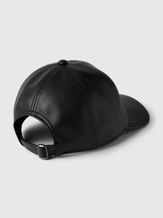 Vegansk baseballhatt i läder