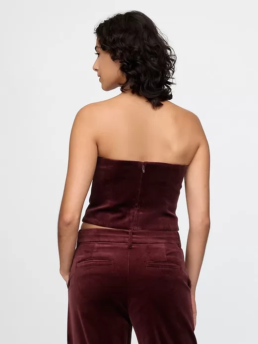 Velvet Cropped Tube Top Velvet Cropped Tube Top