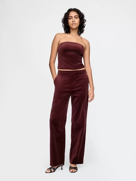 Velvet Cropped Tube Top Velvet Cropped Tube Top
