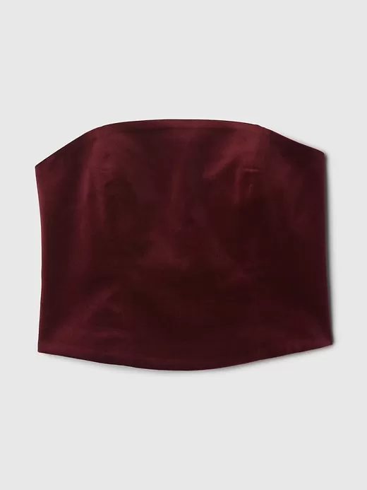 Velvet Cropped Tube Top Velvet Cropped Tube Top