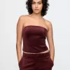 Velvet Cropped Tube Top Velvet Cropped Tube Top