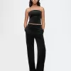 Velvet Cropped Tube Top