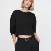 Vintage Cropped T-shirt i ekologisk kraftig bomull